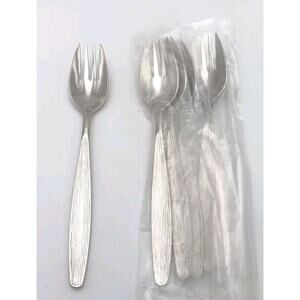 Lenox Lindfield 5 Piece Spork Set 18/10 Stainless Flatware Vietnam Rare NOS